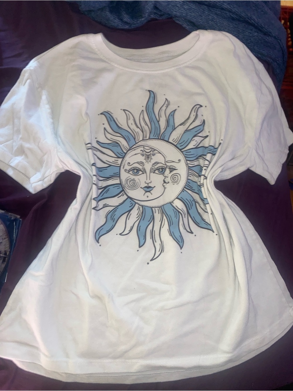 Modern Lux Graphic Tee with Blue Sun Graphic